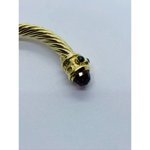 David Yurman Renaissance14K With Red and Green Stones 16.7 Grams - Picture 8 of 10